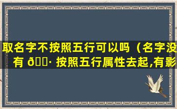 取名字不按照五行可以吗（名字没有 🌷 按照五行属性去起,有影响吗）